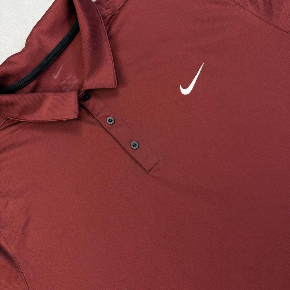 Nike Dri-FIT Victory Golf Polo Mens 2XL Red Solid Performance Stretch Top